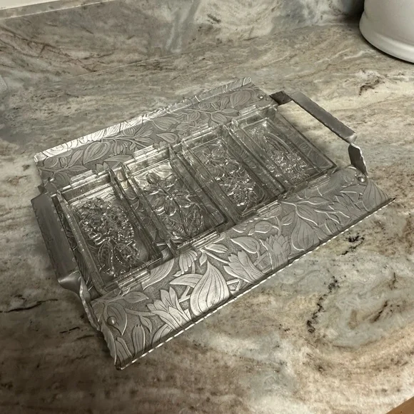 Federal Silver Co Vintage Florette Serving Tray